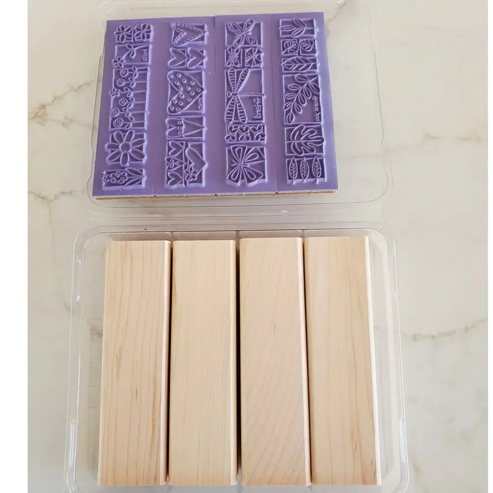 RETIRED Stampin' Up! A Little Bit of Happiness NEW Valentine Spring Rubber Stamp